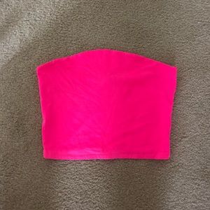 Garage Neon Pink Tube Top